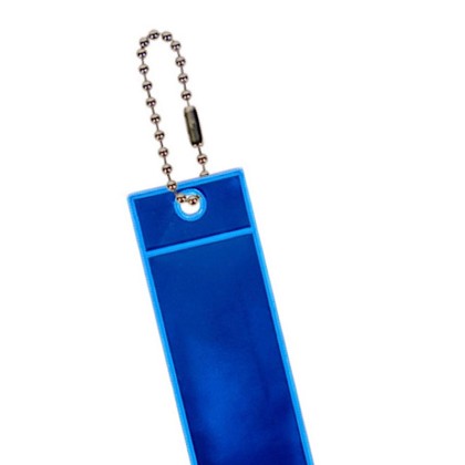 Premium PVC Micro-Prism Reflective Safety Keychain Tag with Secure Ball Chain