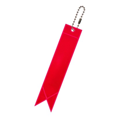 Premium PVC Micro-Prism Reflective Safety Keychain Tag with Secure Ball Chain