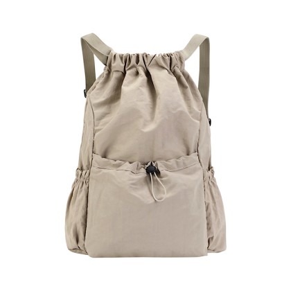 Premium Ultra-Lightweight Foldable Drawstring Backpack: Water-Resistant Casual Multi-Pocket Daypack