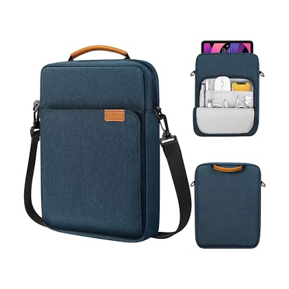 Premium Business Elite Oxford Tech Shoulder Bag: Water-Resistant Protective Smart Tablet Sleeve with Shockproof Padding