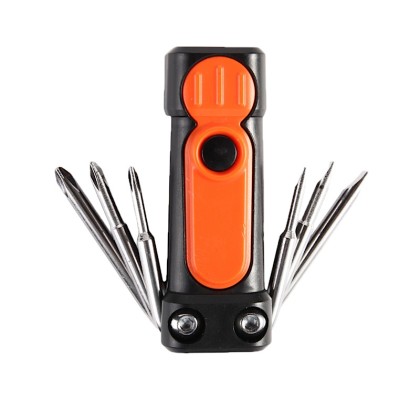 Premium 8-in-1 Folding Pocket Screwdriver with Dual LED Work Lights, Strong Magnetic Base & Integrated Pocket Clip