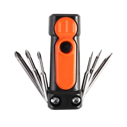 Premium 8-in-1 Folding Pocket Screwdriver with Dual LED Work Lights, Strong Magnetic Base & Integrated Pocket Clip