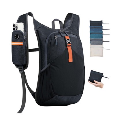 Premium Lightweight Foldable Outdoor Sport Daypack: Water-Resistant Packable Travel Backpack with Shoulder Strap Phone Pouch