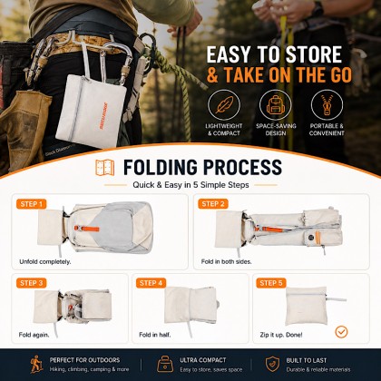 Premium Lightweight Foldable Outdoor Sport Daypack: Water-Resistant Packable Travel Backpack with Shoulder Strap Phone Pouch