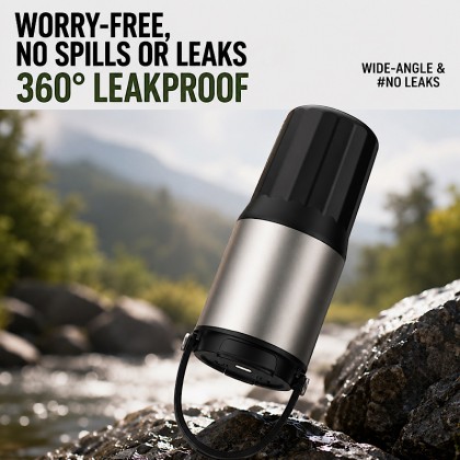 Premium 750ml Dual-Drink Insulated Travel Tumbler: 316 Stainless Steel & Ceramic Inner Liner with Integrated Carry Handle