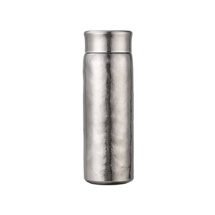 Premium 300ml Pure Titanium Pocket Vacuum Flask: 99.79% Bio-Metal Construction with Tea Separation & 12-Hour Thermal Insulation