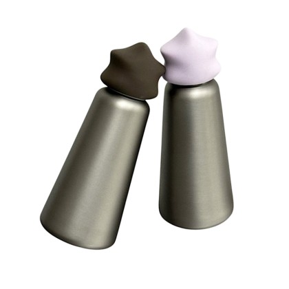 Premium 500ml Conical Vacuum Flask: 304 Stainless Steel Construction with Customizable Star-Shaped Lid