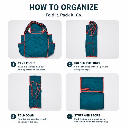 Premium Large-Capacity Foldable Tote: Lightweight Waterproof Polyester Travel Shopping Bag with Side Pockets