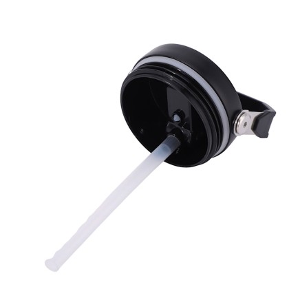 Double-Wall Vacuum Insulated Stainless Steel Travel Mug with Handle & Straw