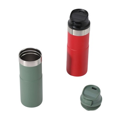 500ml SUS 304 Stainless Steel Thermal Flask with Flip-Top Direct Drinking Spout