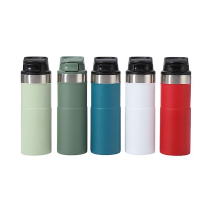 500ml SUS 304 Stainless Steel Thermal Flask with Flip-Top Direct Drinking Spout
