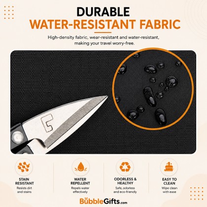 product-Lightweight Foldable Travel Bag with Trolley Sleeve & Water-Repellent Fabric