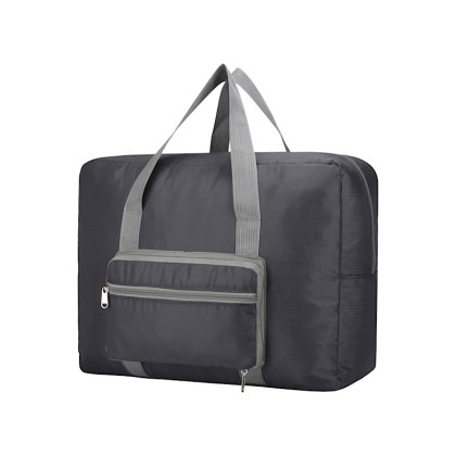 product-Lightweight Foldable Travel Bag with Trolley Sleeve & Water-Repellent Fabric