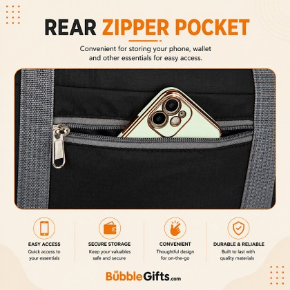 product-Lightweight Foldable Travel Bag with Trolley Sleeve & Water-Repellent Fabric