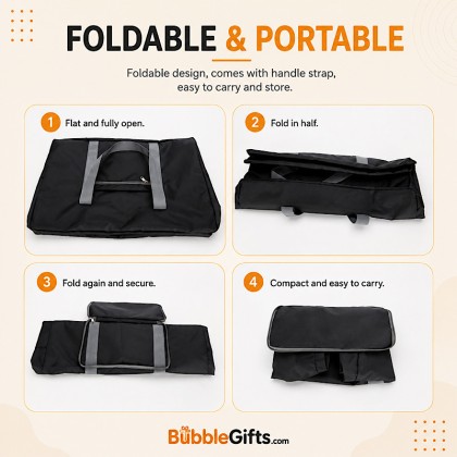 product-Lightweight Foldable Travel Bag with Trolley Sleeve & Water-Repellent Fabric