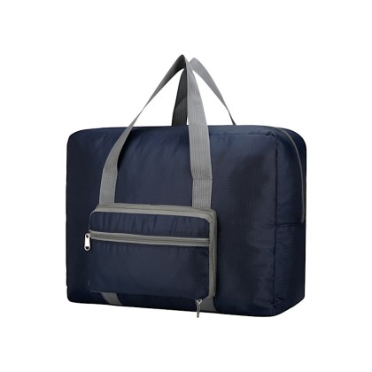 product-Lightweight Foldable Travel Bag with Trolley Sleeve & Water-Repellent Fabric