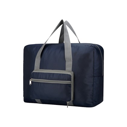 product-Lightweight Foldable Travel Bag with Trolley Sleeve & Water-Repellent Fabric