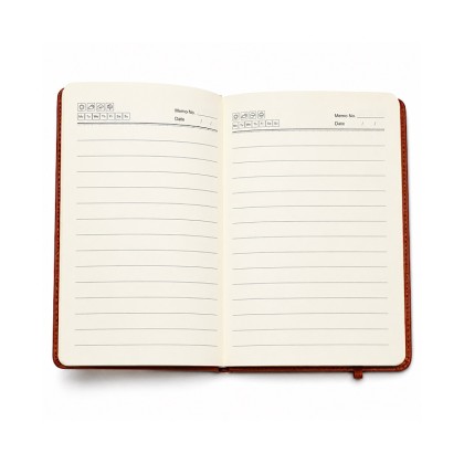 Executive PU Leather Notebook and Pen Gift Set with Built-in Pen Holder