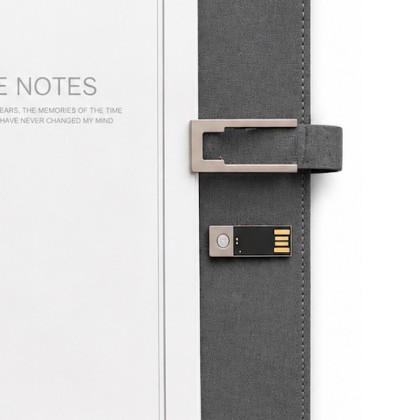 Smart Executive Notebook with Built-in 8000mAh Power Bank, 16GB USB Drive & Metal Pen
