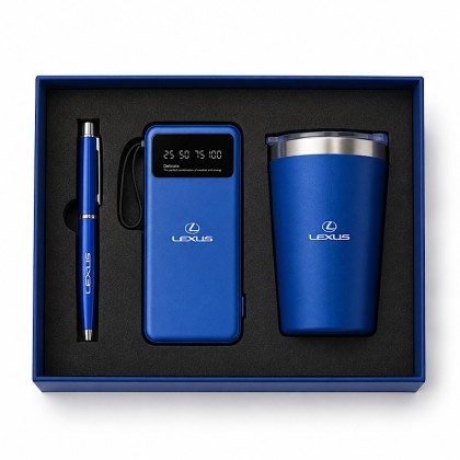 Premium 3-Piece Executive Set: 10000mAh Power Bank, 300ml SUS 304 Mug & Metal Pen