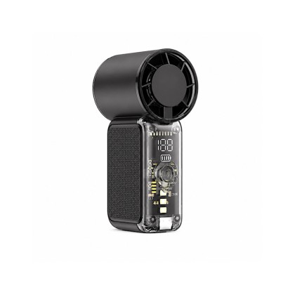 Modern 3-Piece Executive Set: Transparent MagSafe Power Bank, Mini Fan & Stainless Steel Mug