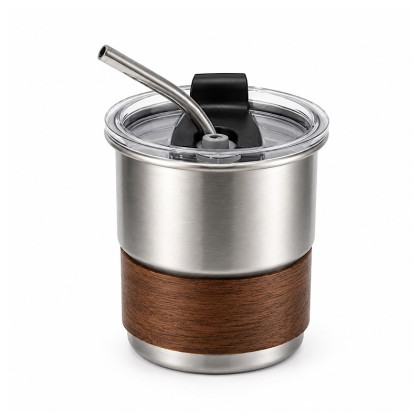 Modern 3-Piece Executive Set: Transparent MagSafe Power Bank, Mini Fan & Stainless Steel Mug