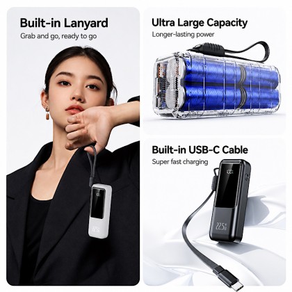 Ultimate Summer Commuter Set: 360° Ice Porcelain Neck Fan & 22.5W Fast-Charge Power Bank