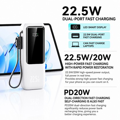 Ultimate Summer Commuter Set: 360° Ice Porcelain Neck Fan & 22.5W Fast-Charge Power Bank
