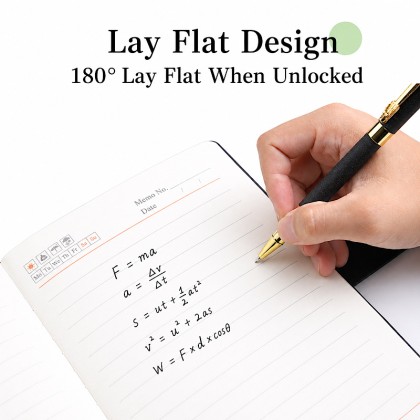 Modern Two-Tone Leather Notebook & Pen Set