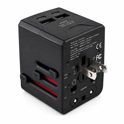 All-In-One Universal Travel Adapter (2 Type-C, 2 USB)