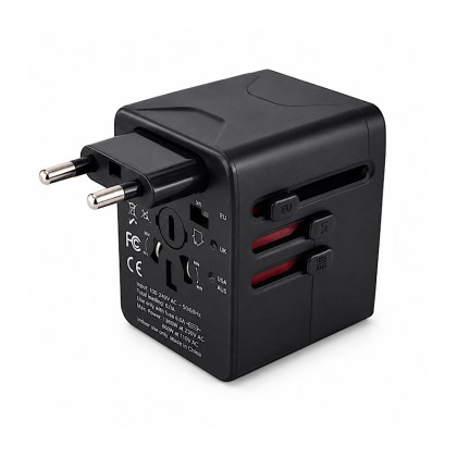 All-In-One Universal Travel Adapter (2 Type-C, 2 USB)