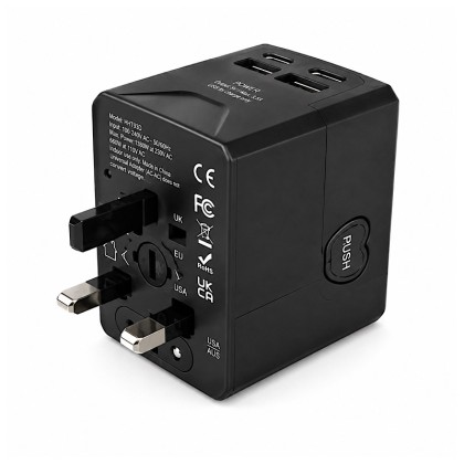 All-In-One Universal Travel Adapter (2 Type-C, 2 USB)