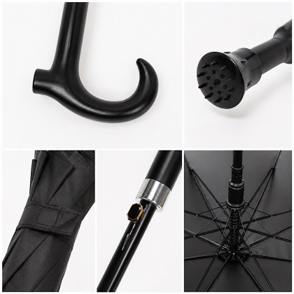 Ergonomic 2-in-1 Walking Cane Umbrella