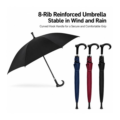 Ergonomic 2-in-1 Walking Cane Umbrella