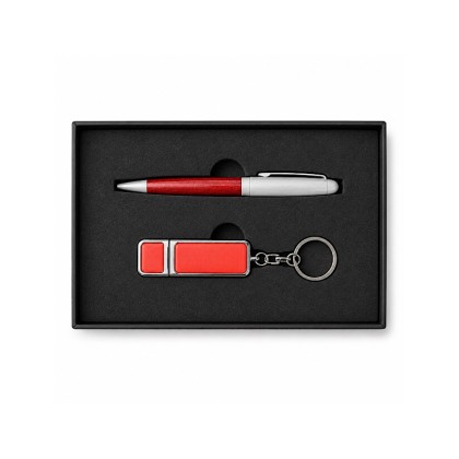 Premium PU Leather USB & Executive Pen Gift Set