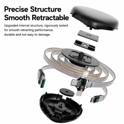 Premium 3-in-1 Retractable Fast Charging & Data Cable