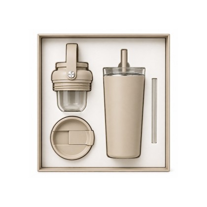 Premium 3-in-1 Stainless Steel Travel Tumbler Set