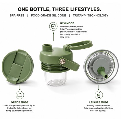 Premium 3-in-1 Stainless Steel Travel Tumbler Set