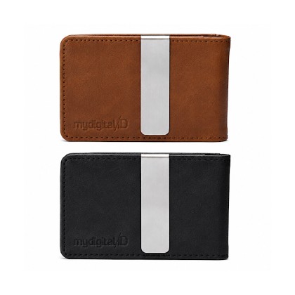 Minimalist PU Leather Money Clip Wallet