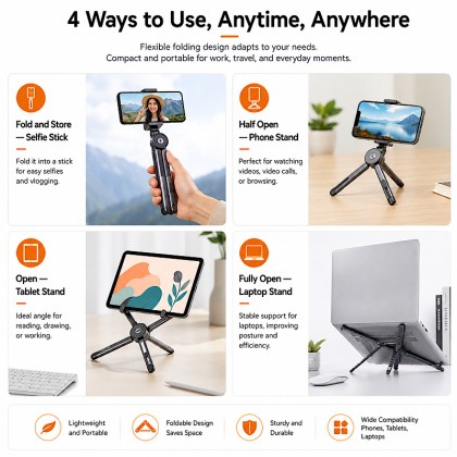 Premium 4-in-1 Foldable Magnetic Aluminum Stand