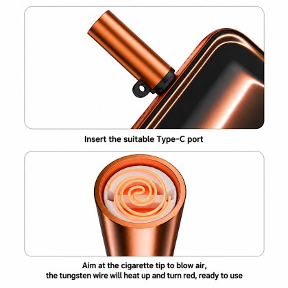 Premium Type-C Plug-in Flameless Mini Lighter