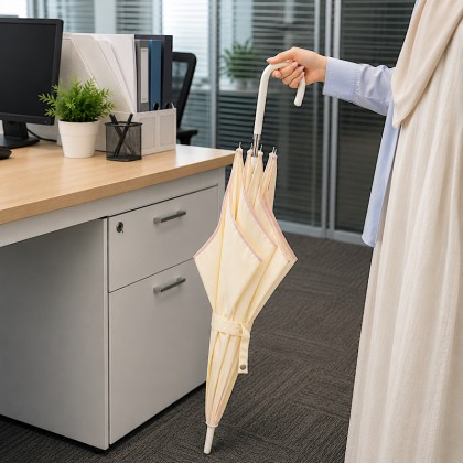Elegant Petal-Shaped Long Handle Umbrella
