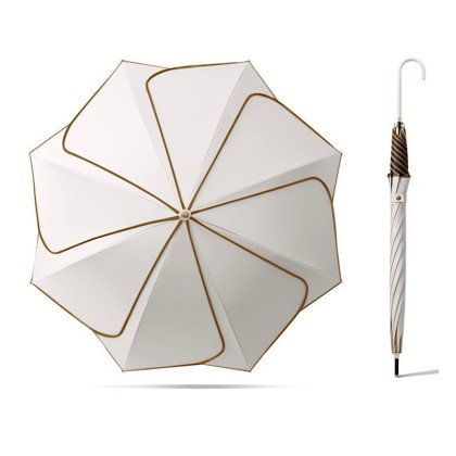 Elegant Petal-Shaped Long Handle Umbrella