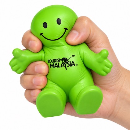 Dual-Function Smiley PU Stress Ball & Phone Holde
