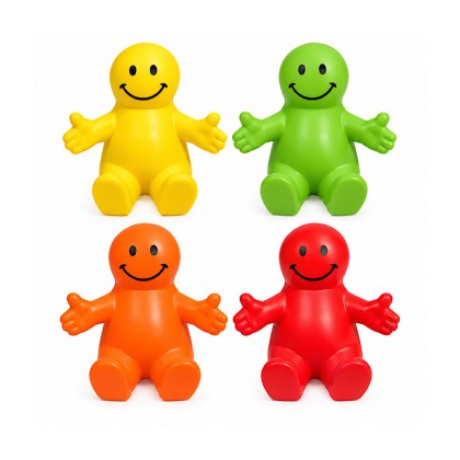 Dual-Function Smiley PU Stress Ball & Phone Holde