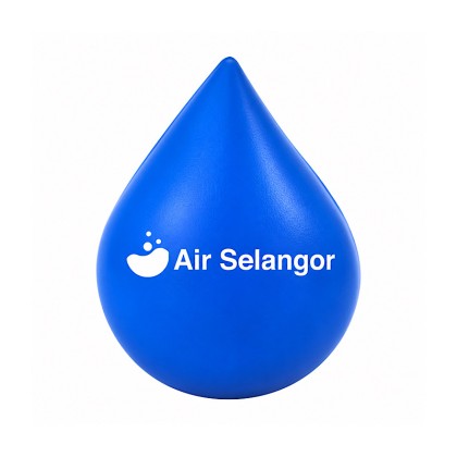 Water Drop-Shaped PU Foam Stress Ball