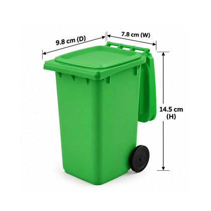 Creative Miniature Wheelie Bin Desk Organizer & Pen Holder