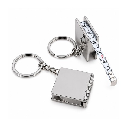 Compact 1.5M Metal Tape Measure Keychain