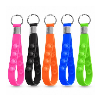 Silicone Fidget Pop-It Lanyard & Keychain