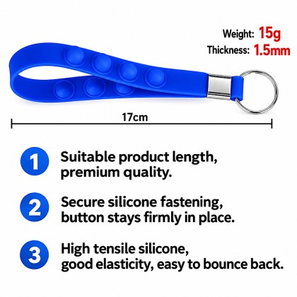 Silicone Fidget Pop-It Lanyard & Keychain